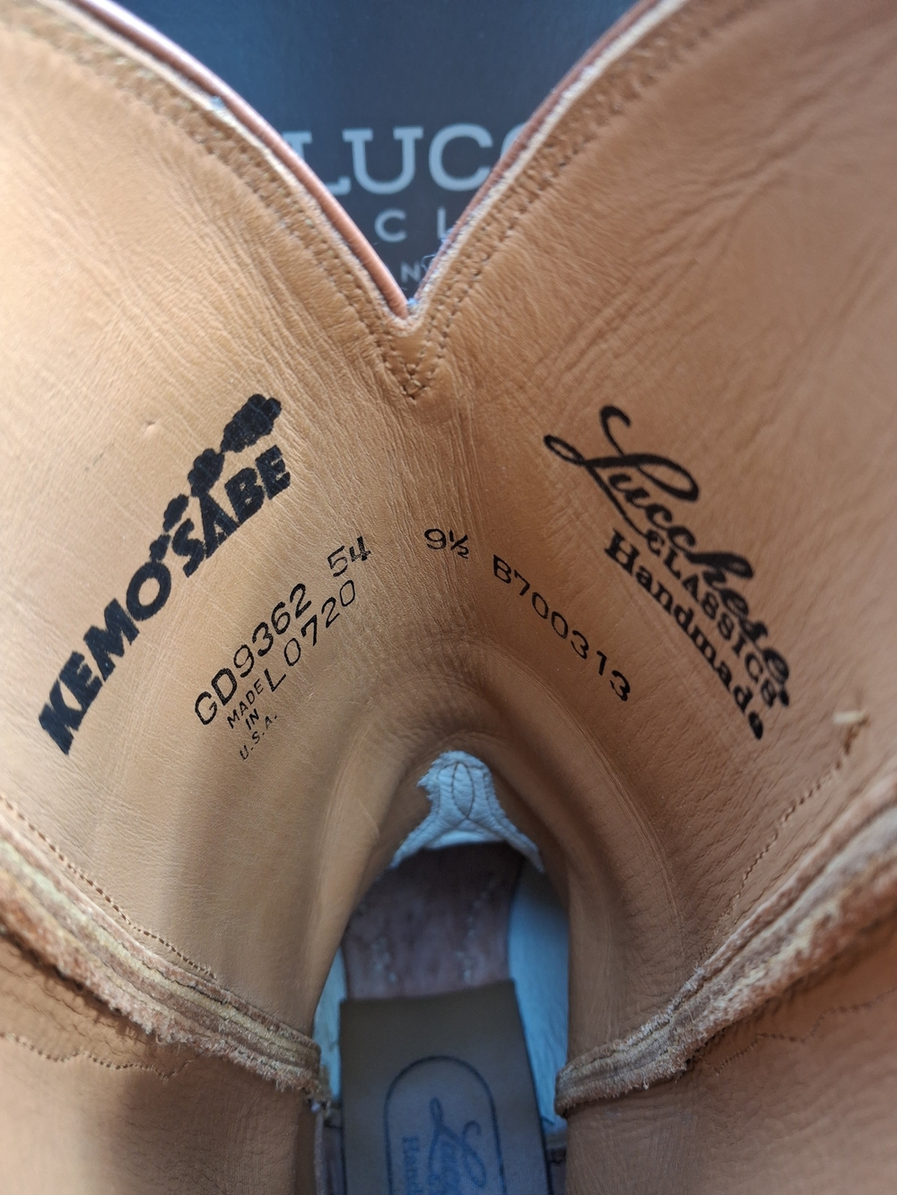 Lucchese Classic for KEMO SABE GRIT Suede Western Cowboy Boots, 9.5 fits Like 10 - Picture 5 of 10
